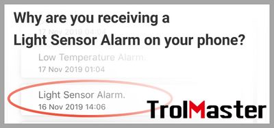 Why are you receiving a Light Sensor Alarm on your phone?